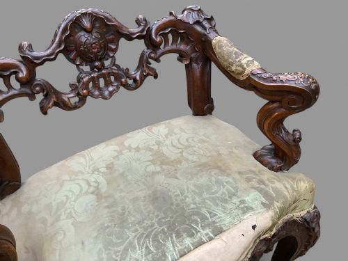A WONDERFUL GEORGIAN SEAT ROCOCO C1770 - ADDITIONAL PHOTO 4