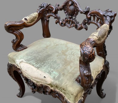 A WONDERFUL GEORGIAN SEAT ROCOCO C1770 - ADDITIONAL PHOTO 5