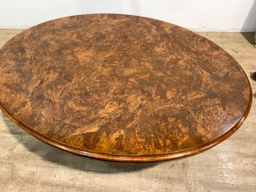 A VICTORIAN BURR WALNUT COFFEE TABLE - ADDITIONAL PHOTO 2