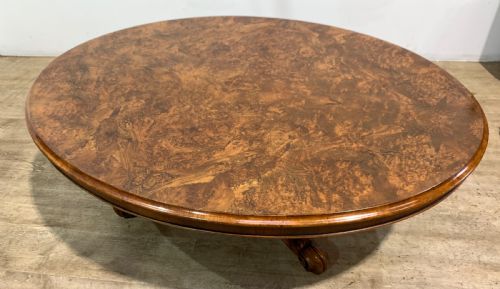 A VICTORIAN BURR WALNUT COFFEE TABLE - ADDITIONAL PHOTO 9