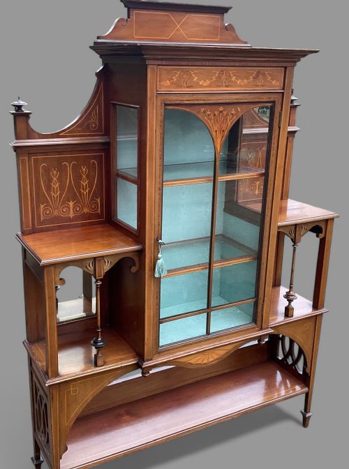 A VERY ATTRACTIVE VICTORIAN DISPLAY CABINET - ADDITIONAL PHOTO 1