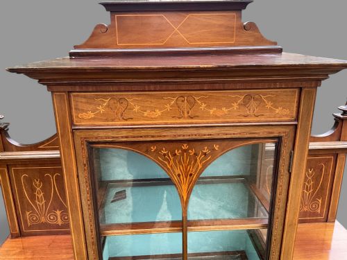 A VERY ATTRACTIVE VICTORIAN DISPLAY CABINET - ADDITIONAL PHOTO 3