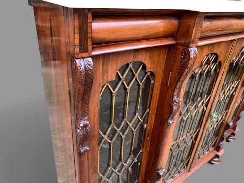 A VERY ATTRACTIVE EARLY VICTORIAN CHIFFONIER IN ROSEWOOD - ADDITIONAL PHOTO 10