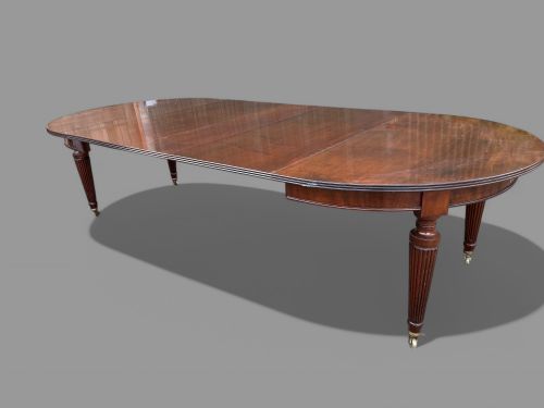 A GOOD 3 LEAF WIND OUT DINING TABLE MAHOGANY - ADDITIONAL PHOTO 4