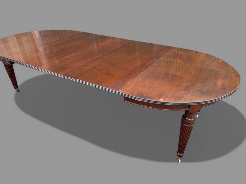 A GOOD 3 LEAF WIND OUT DINING TABLE MAHOGANY - ADDITIONAL PHOTO 5