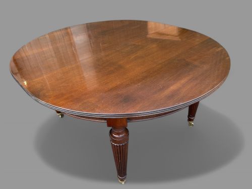 A GOOD 3 LEAF WIND OUT DINING TABLE MAHOGANY - ADDITIONAL PHOTO 6