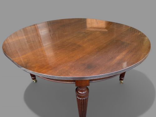 A GOOD 3 LEAF WIND OUT DINING TABLE MAHOGANY - ADDITIONAL PHOTO 7