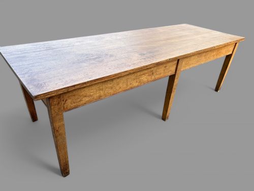 A GOOD VERY LARGE FARMHOUSE DINING TABLE IN OAK - ADDITIONAL PHOTO 9