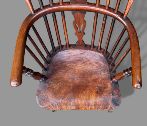 A GOOD YEW WOOD WINDSOR CHAIR ROCKLEY - ADDITIONAL PHOTO 3