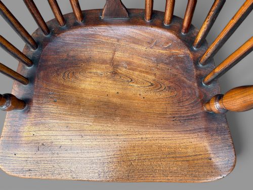 A RARE STAMPED NICHOLSON ROCKLEY HIGH BACK WINDSOR CHAIR - ADDITIONAL PHOTO 2