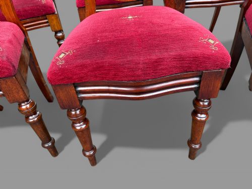SET OF 6 VICTORIAN MAHOGANY DINING CHAIRS C 1860 - ADDITIONAL PHOTO 6