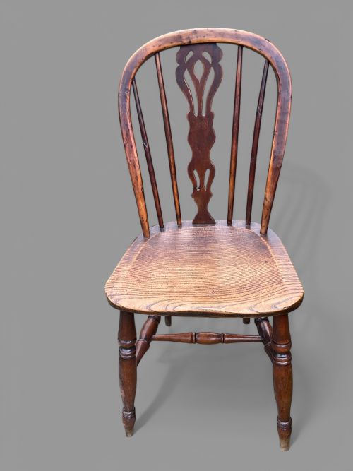 a yew wood single kitchen chair by wilson grantham - CATEGORY: ANTIQUE CHAIRS - DATED 19TH CENTURY