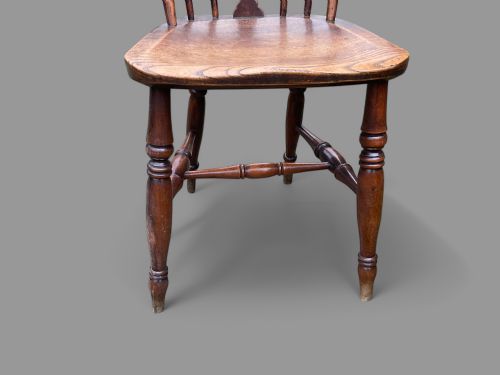 A YEW WOOD SINGLE KITCHEN CHAIR BY WILSON GRANTHAM - ADDITIONAL PHOTO 1