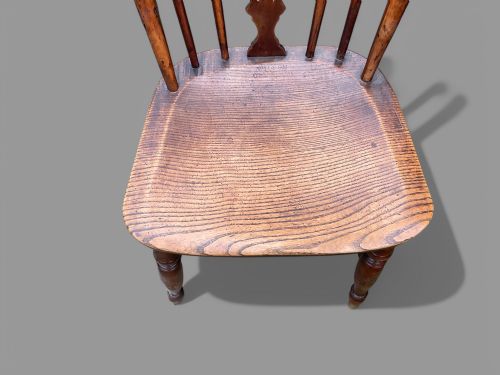 A YEW WOOD SINGLE KITCHEN CHAIR BY WILSON GRANTHAM - ADDITIONAL PHOTO 5