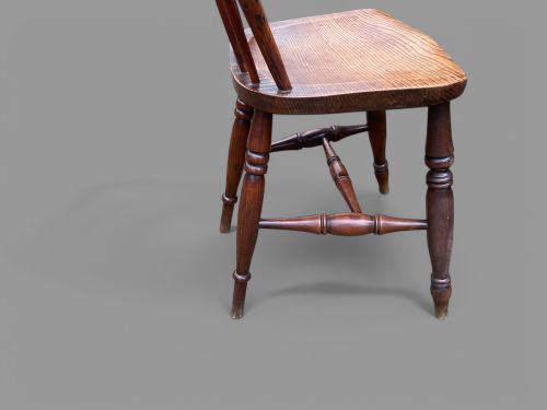 A YEW WOOD SINGLE KITCHEN CHAIR BY WILSON GRANTHAM - ADDITIONAL PHOTO 6