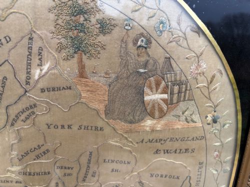 A NICE GEORGIAN MAP SAMPLER - ADDITIONAL PHOTO 3