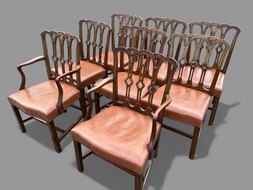 A GOOD SET OF 8 VICTORIAN MAHOGANY DINING CHAIRS - ADDITIONAL PHOTO 1