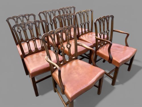 A GOOD SET OF 8 VICTORIAN MAHOGANY DINING CHAIRS - ADDITIONAL PHOTO 2