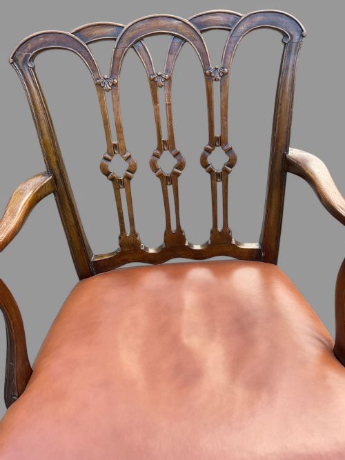 A GOOD SET OF 8 VICTORIAN MAHOGANY DINING CHAIRS - ADDITIONAL PHOTO 4