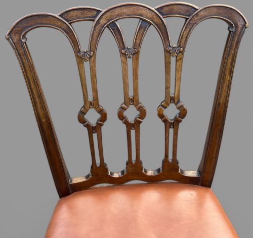A GOOD SET OF 8 VICTORIAN MAHOGANY DINING CHAIRS - ADDITIONAL PHOTO 6