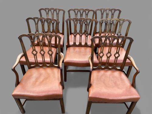 A GOOD SET OF 8 VICTORIAN MAHOGANY DINING CHAIRS - ADDITIONAL PHOTO 11