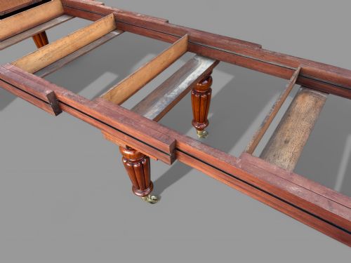 A SUPER AND RARE EARLY VICTORIAN EXTENDING DINING TABLE SEATS UP TO 18 - ADDITIONAL PHOTO 20