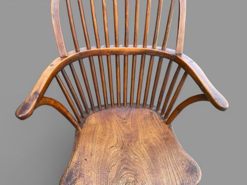 A YEW WOOD THAMES VALLEY WINDSOR CHAIR - ADDITIONAL PHOTO 2