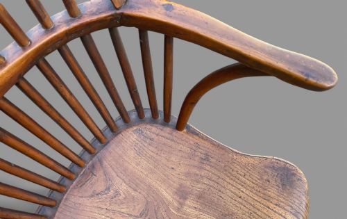 A YEW WOOD THAMES VALLEY WINDSOR CHAIR - ADDITIONAL PHOTO 4