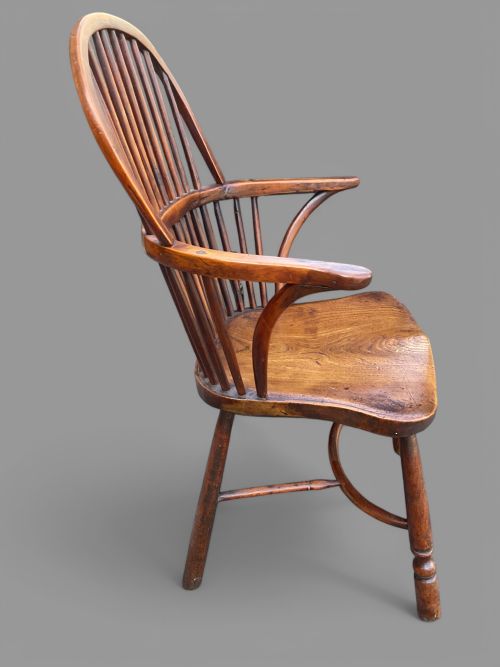 A YEW WOOD THAMES VALLEY WINDSOR CHAIR - ADDITIONAL PHOTO 5