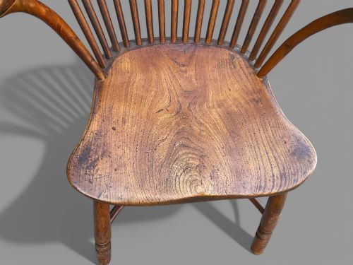 A YEW WOOD THAMES VALLEY WINDSOR CHAIR - ADDITIONAL PHOTO 6