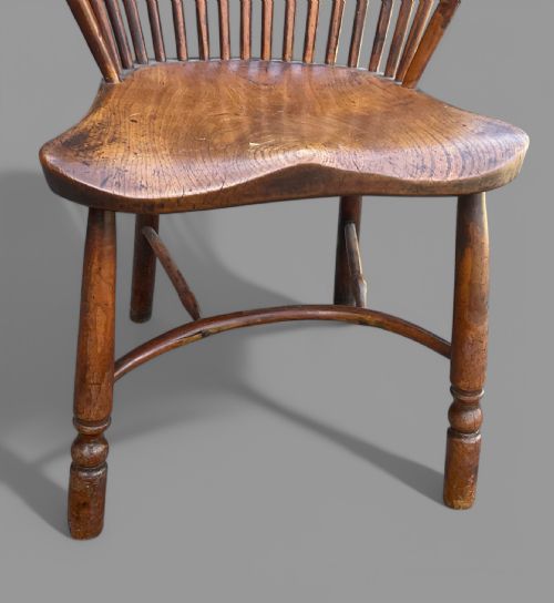 A YEW WOOD THAMES VALLEY WINDSOR CHAIR - ADDITIONAL PHOTO 7