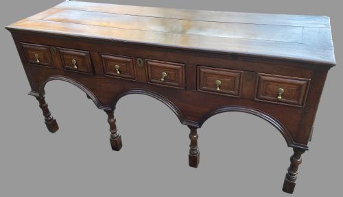 AN UNUSUAL GEORGIAN SERVING DRESSER IN OAK - ADDITIONAL PHOTO 5