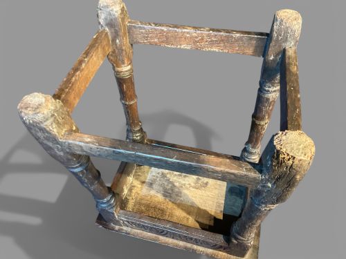 A 17TH CENTURY JOINT STOOL IN OAK - ADDITIONAL PHOTO 7