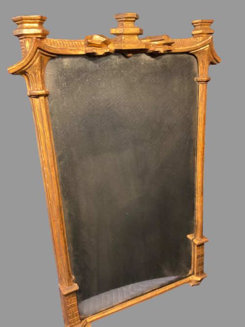 AN 18TH CENTURY GEORGIAN WALL MIRROR GILT WOOD - ADDITIONAL PHOTO 4