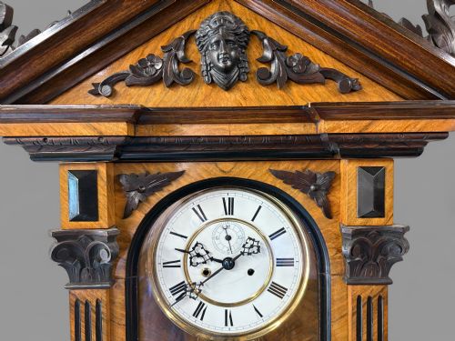 A SUPERB VIENNA WALL CLOCK 8 DAY WEIGHT DRIVEN - ADDITIONAL PHOTO 3