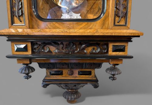 A SUPERB VIENNA WALL CLOCK 8 DAY WEIGHT DRIVEN - ADDITIONAL PHOTO 4