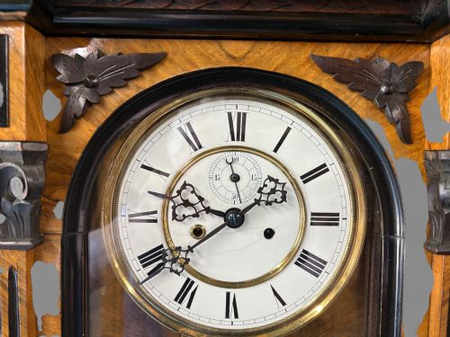 A SUPERB VIENNA WALL CLOCK 8 DAY WEIGHT DRIVEN - ADDITIONAL PHOTO 5