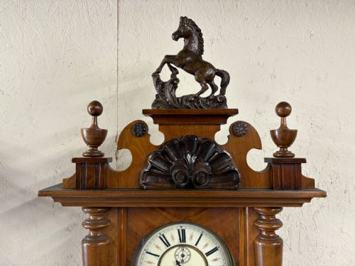 A GUSTAF BECKER VIENNA WALL CLOCK WEIGHT DRIVEN 8 DAY - ADDITIONAL PHOTO 2