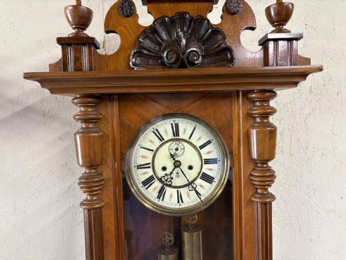 A GUSTAF BECKER VIENNA WALL CLOCK WEIGHT DRIVEN 8 DAY - ADDITIONAL PHOTO 3
