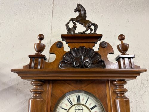 A GUSTAF BECKER VIENNA WALL CLOCK WEIGHT DRIVEN 8 DAY - ADDITIONAL PHOTO 4