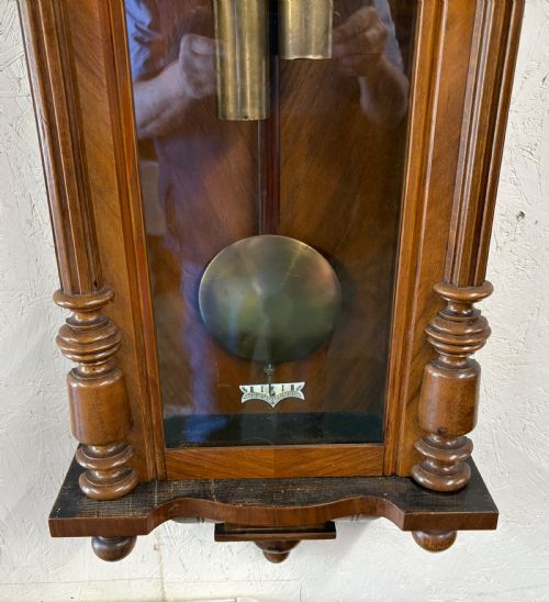 A GUSTAF BECKER VIENNA WALL CLOCK WEIGHT DRIVEN 8 DAY - ADDITIONAL PHOTO 5