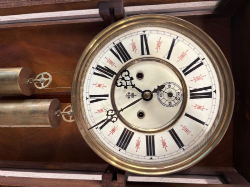 A GUSTAF BECKER VIENNA WALL CLOCK WEIGHT DRIVEN 8 DAY - ADDITIONAL PHOTO 7