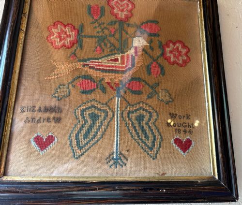 NEEDLEWORK SAMPLER ELIZABETH ANDREW 1844 - ADDITIONAL PHOTO 3