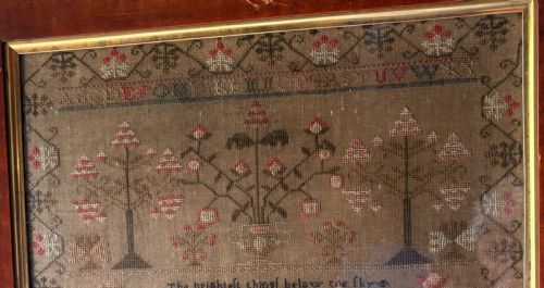 NEEDLEWORK SAMPLER BY ANN HODSON 13 DECEMBER 1847 AGED 13 - ADDITIONAL PHOTO 4