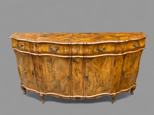 AN IMPOSING BURR WALNUT SIDEBOARD - ADDITIONAL PHOTO 1