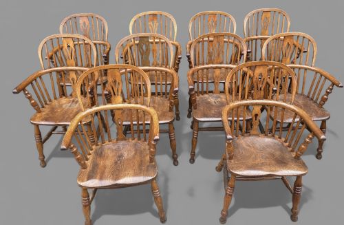 A MATCHING SET OF 10 WINDSOR ARMCHAIRS IN ASH AND ELM - ADDITIONAL PHOTO 15