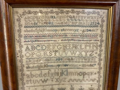 A 19TH CENTURY NEEDLEWORK SAMPLER BY LOUISS ELKINS AGED 12 YEAS - ADDITIONAL PHOTO 2