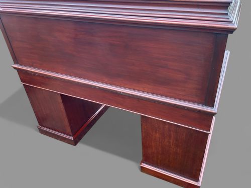 A VERY IMPRESSIVE AND LARGE 19TH CENTURY CYLINDER DESK - ADDITIONAL PHOTO 11