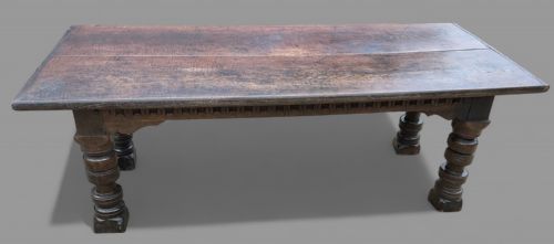 AN EARLY OAK REFECTORY TABLE C 1600 - ADDITIONAL PHOTO 1