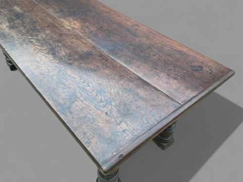 AN EARLY OAK REFECTORY TABLE C 1600 - ADDITIONAL PHOTO 5